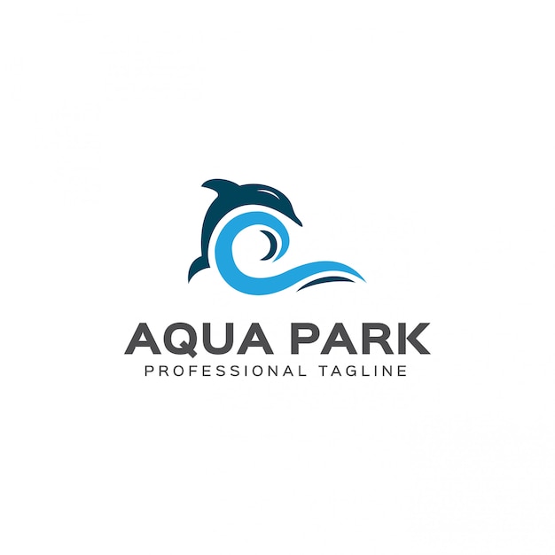 Vettore aqua logo logo template