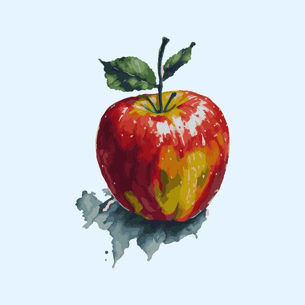 Vector aquarel appelfruit