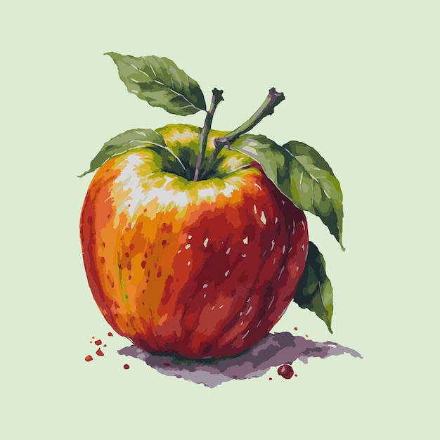 Vector aquarel appelfruit
