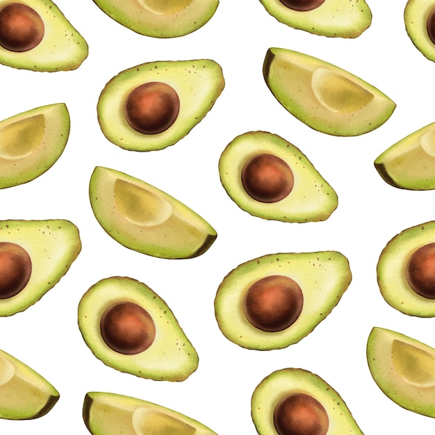 Aquarel avocado patroon