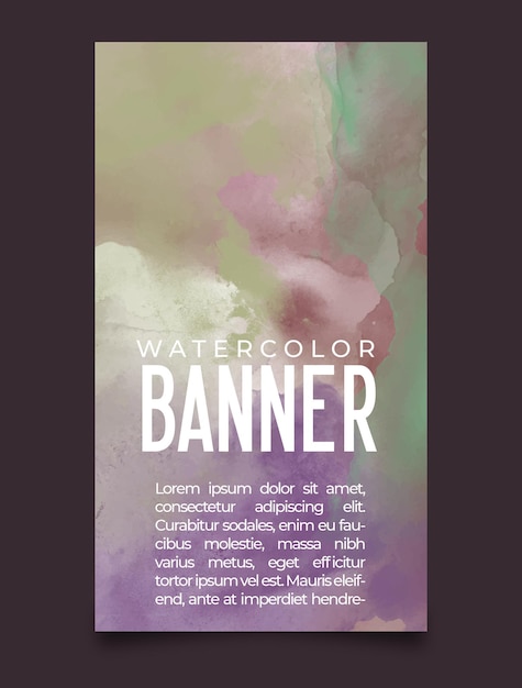 Vector aquarel banner achtergrond sjabloon