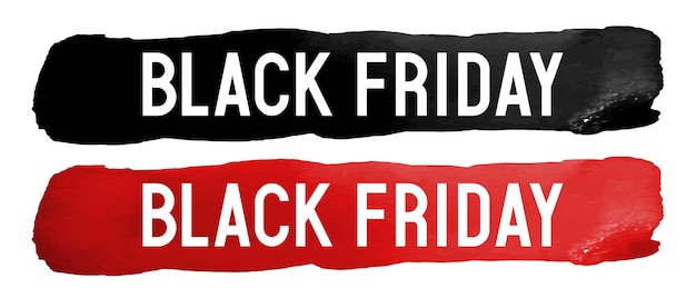 Aquarel banner Black Friday Vector clipart geïsoleerd op witte achtergrond