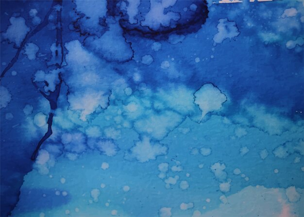 Vector aquarel blauw spatten achtergrond