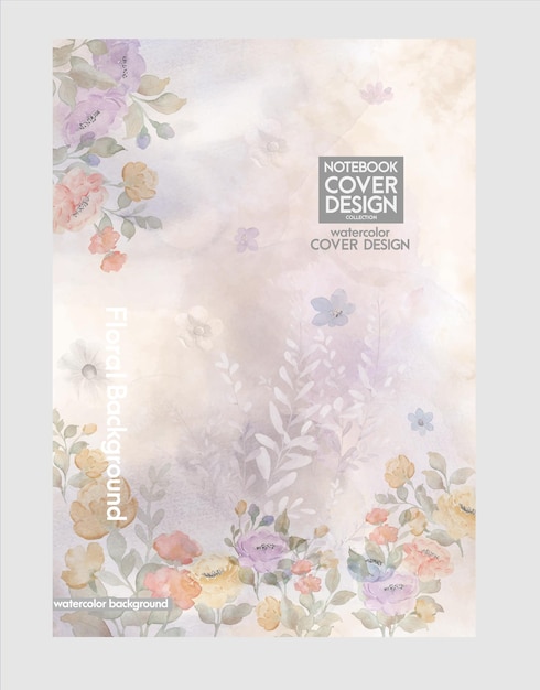 aquarel bloem achtergrond design collectie