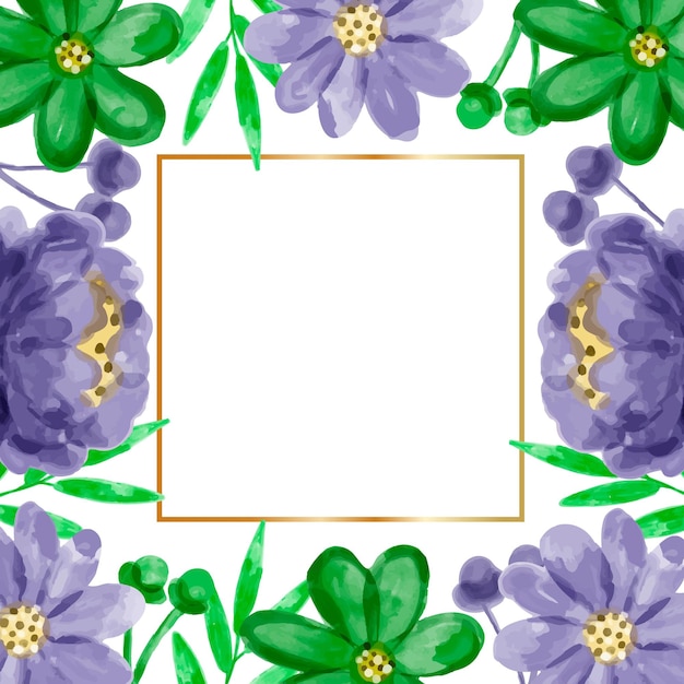 Aquarel bloem frame achtergrond