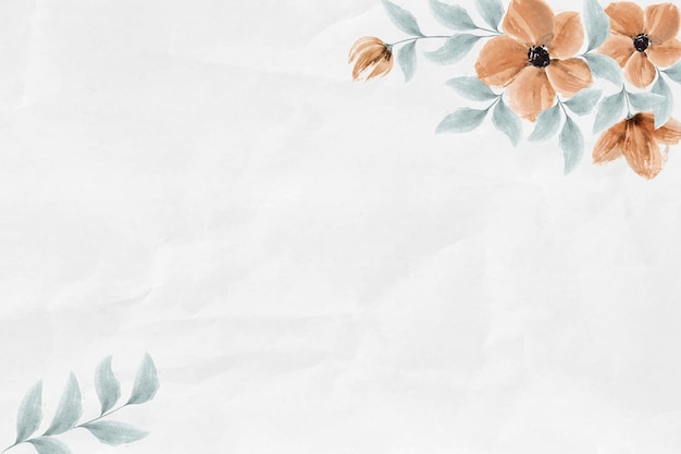 Aquarel bloemen achtergrond met papier textuur