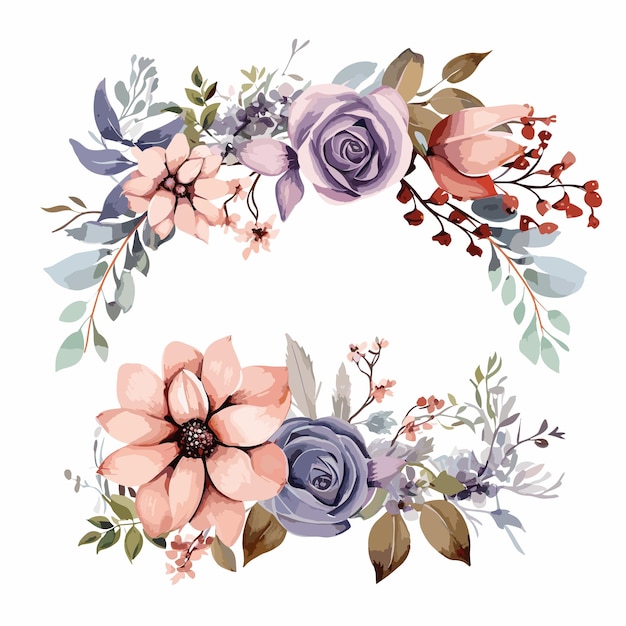 Aquarel bloemen frame illustratie