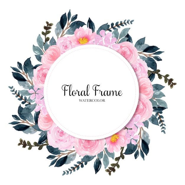 Aquarel bloemen frame