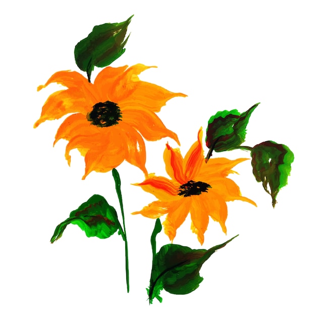Vector aquarel bloemen logo-collectie
