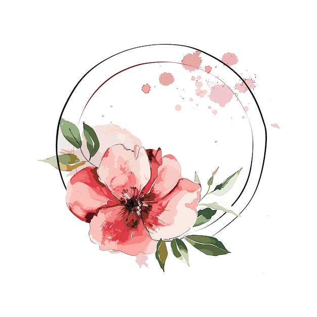 Vector aquarel bloemen logo luxe creatief logo