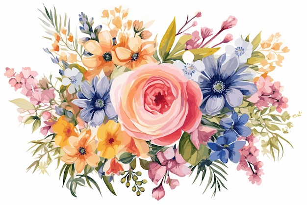 Aquarel bloemen vector