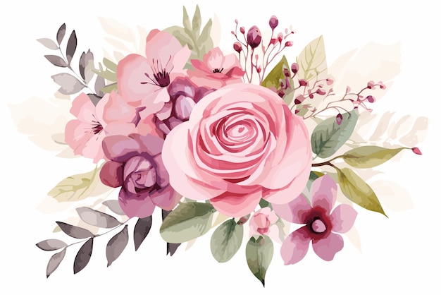 Aquarel bloemen vector