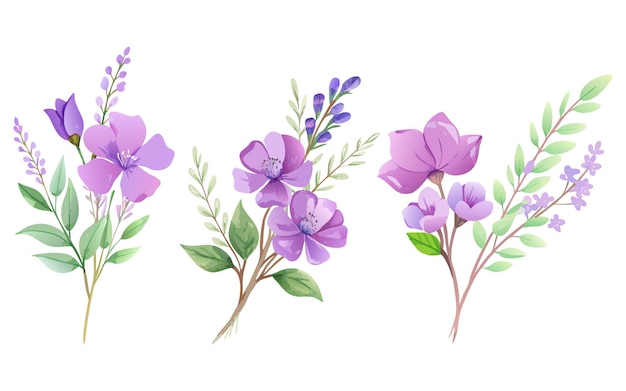 Aquarel bloemenboeket Vector illustratie ontwerp