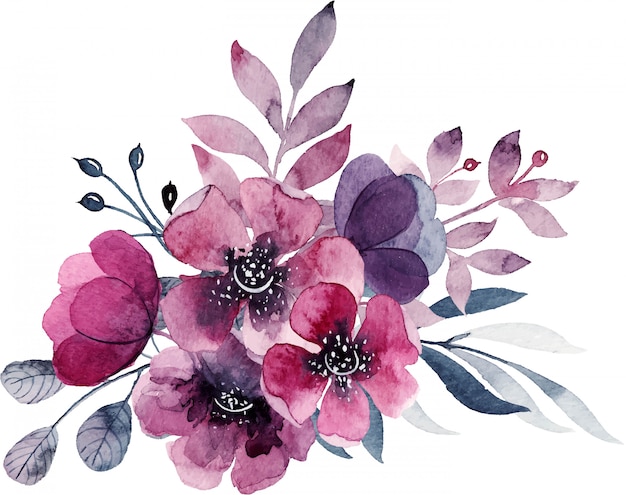 Vector aquarel bloemendecoratie