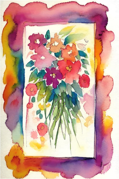 aquarel bloemensamenstelling