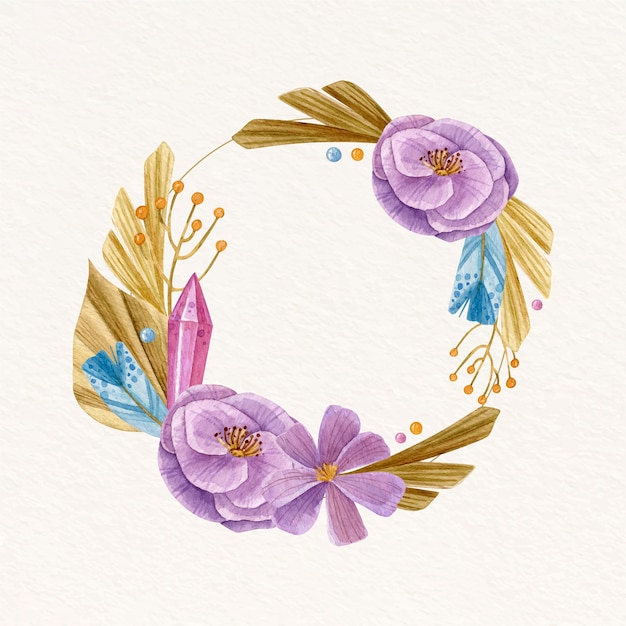 Aquarel boho frame-ontwerp