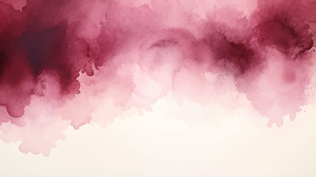 Aquarel bordeaux abstracte achtergrond aquarel kastanjebruine splash textuur vector aquarel patroon