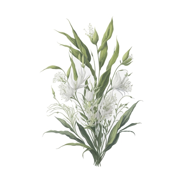 Aquarel brassia bloem een eenvoudige vector clipart