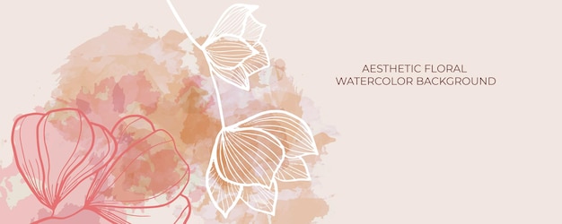 Aquarel bruiloft uitnodiging kaart sjabloon achtergrond met lijn decoratie. Abstracte achtergrond bewaar de datum, uitnodiging, wenskaart, multifunctionele vector
