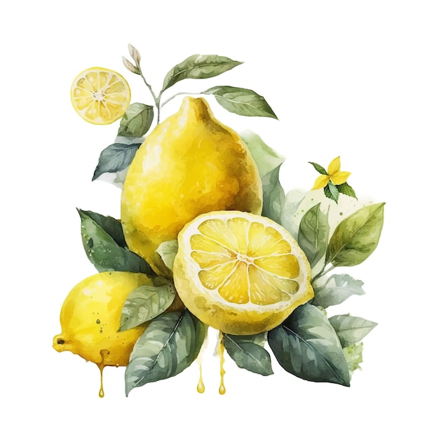 aquarel citroen clipart