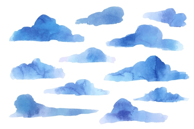 Aquarel cloud in the sky-collectie