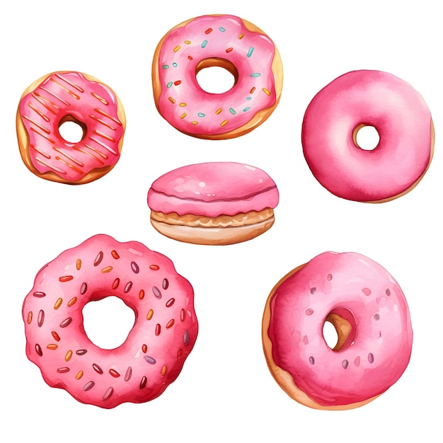 aquarel donuts clipart