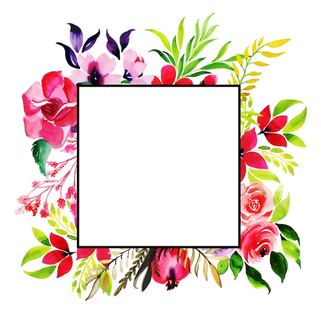 Aquarel Floral Frame Multi-Purpose Achtergrond