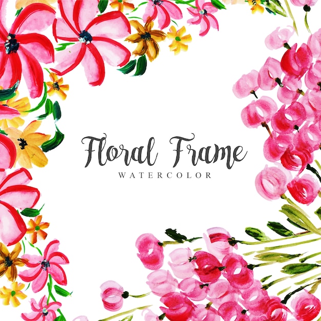 Aquarel Floral Frame Multi-Purpose Achtergrond