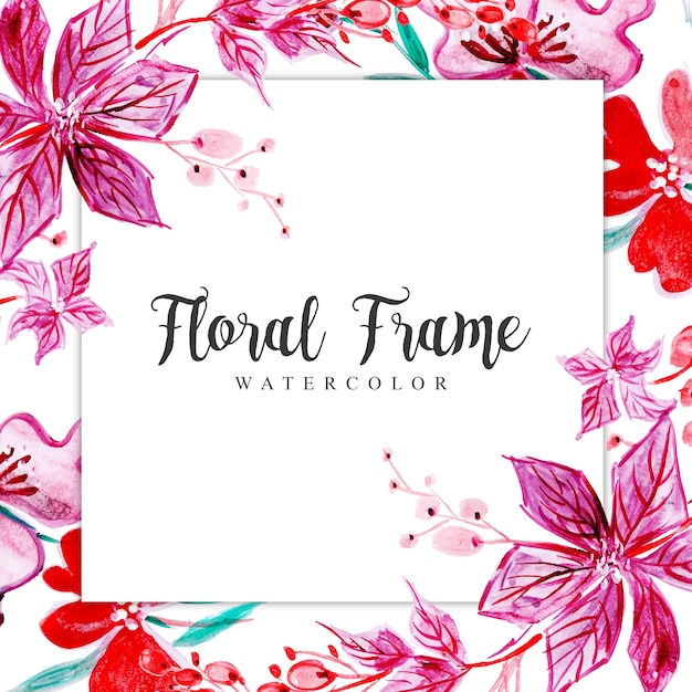 Aquarel floral frame multi-purpose achtergrond