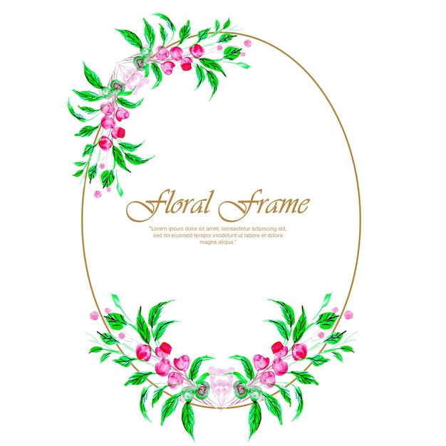 Aquarel floral frame multi-purpose achtergrond