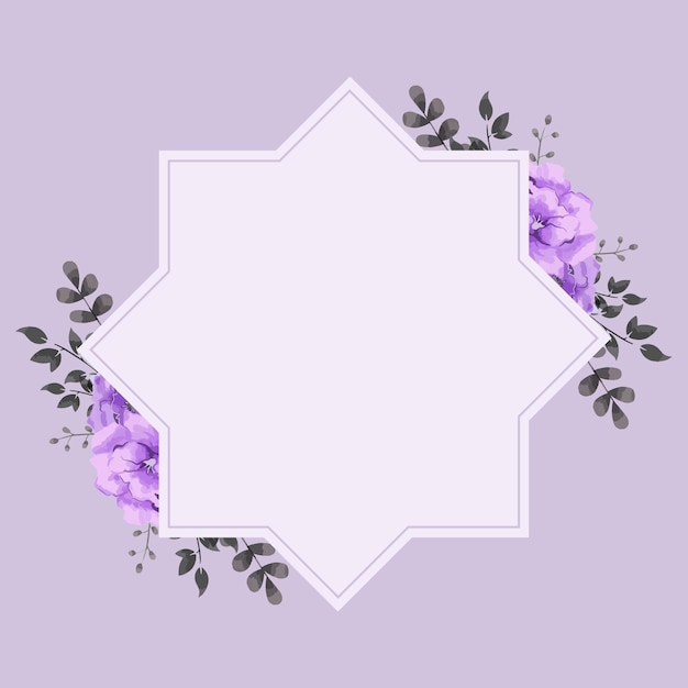 Vector aquarel flower frame