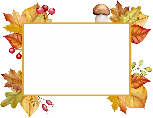 Aquarel frame met herfst