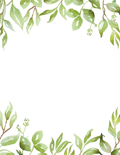 Aquarel groen frame vector