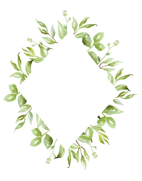 Aquarel groen frame Vector