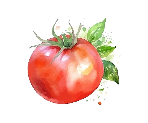 Aquarel groenten tomaten Vector illustratie ontwerp