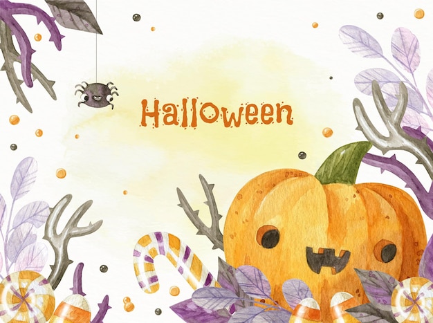 Vector aquarel halloween achtergrond