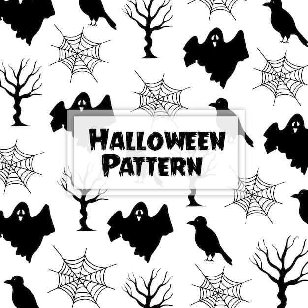 Aquarel Halloween elementen patroon achtergrond