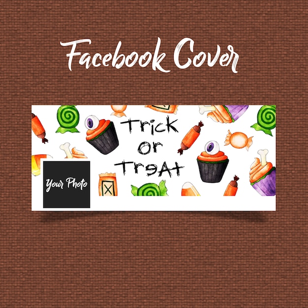 Aquarel halloween facebook cover