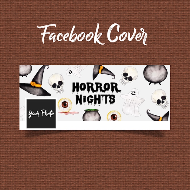 Aquarel Halloween Facebook Cover