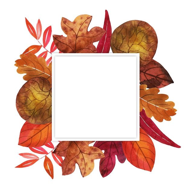 Aquarel herfst bladeren Frame