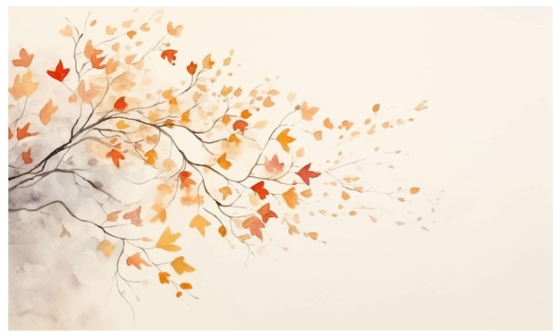 Aquarel herfstbladeren