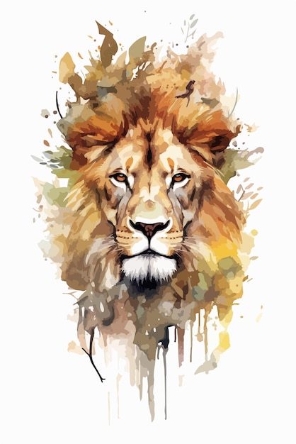 Aquarel Illustratie Safari Animal digitale kunst geïsoleerd