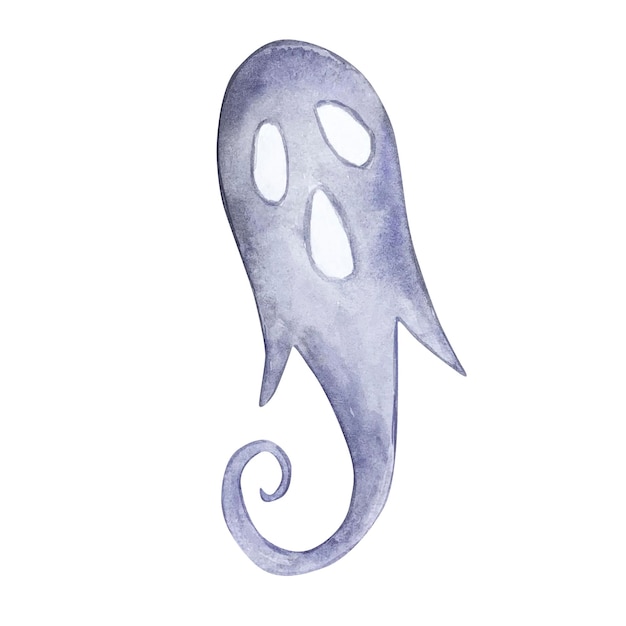 Aquarel illustratie spook