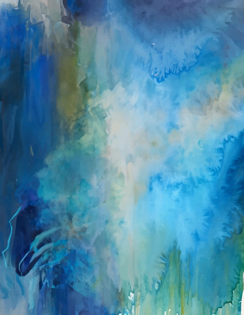 Aquarel in blauwtinten