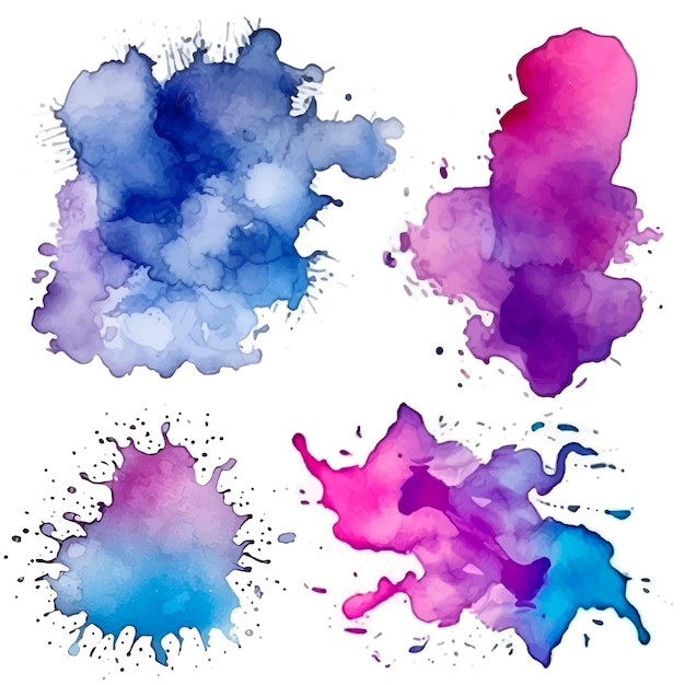 Vector aquarel inkt splash element