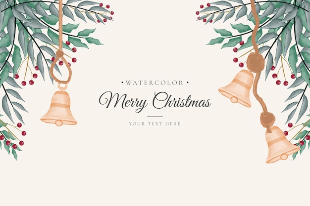 aquarel Kerst achtergrond met ornamenten