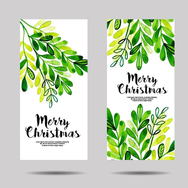 Aquarel kerst banner