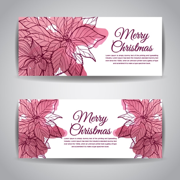 Aquarel Kerst Banners