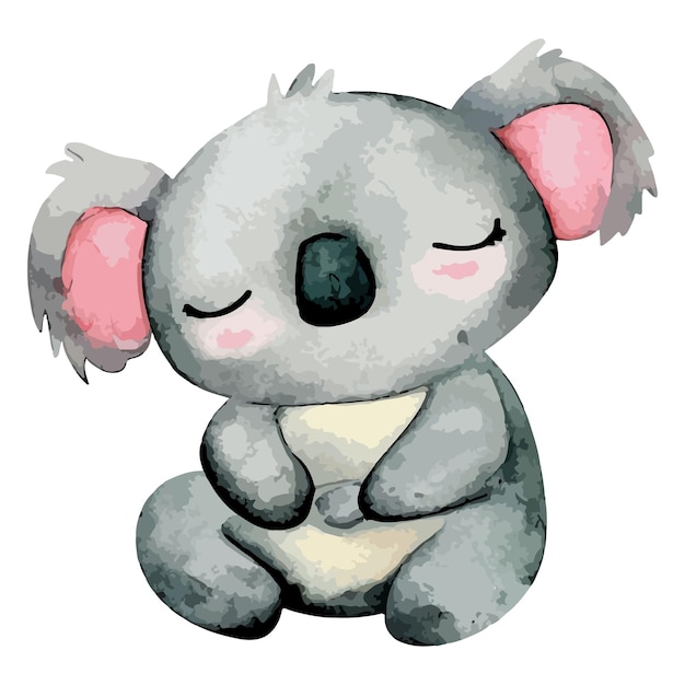 Aquarel Koala slapende clipart