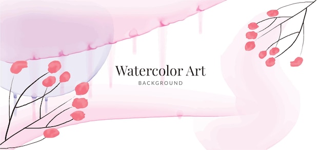 Aquarel kunst achtergrond met roze kleur